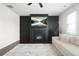 Cozy living room with an electric fireplace and modern decor at 7161 Gladstone Cir, Lithonia, GA 30038