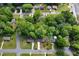 Aerial view of neighborhood highlighting the home's location and surroundings at 830 Lee Nw Dr, Marietta, GA 30060