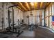 Basement area with exercise equipment and rubber flooring at 2930 Burnt Hickory Nw Rd, Marietta, GA 30064