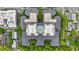 Stunning aerial view of a community displaying an inviting pool, and manicured green spaces amid city surroundings at 850 Piedmont Ne Ave # 1409, Atlanta, GA 30308