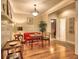 Bright dining room with hardwood floors and wainscoting is perfect for Gathering meals and entertaining at 2859 Seagrave Way, Marietta, GA 30066
