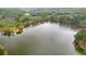 An aerial view of the lake and surrounding greenery at 973 Duncan Ter, Canton, GA 30115