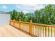Backyard featuring a wood deck with wood railing and a view of the green space and trees at 1242 Ainsworth Aly # 40, Sugar Hill, GA 30518