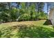 Expansive backyard with mature trees providing shade and a sense of privacy at 250 Hembree Rd, Roswell, GA 30075