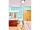 Bathroom with modern vanity, tiled shower, bathtub, and neutral color palette at 898 Oak Sw St # 1418, Atlanta, GA 30310