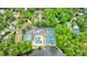 This aerial image shows tennis courts, a pool, and a lake in a leafy suburban neighborhood at 1412 Lanier Ne Mnr, Atlanta, GA 30319