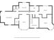Second floor plan highlighting primary bedroom, walk-in closet, bathrooms and additional bedrooms at 4013 Dover Ave, Alpharetta, GA 30009