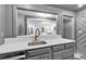 Pass through view from bar to living room showcases a modern design for easy entertainment at 3265 Belmont Glen Se Dr, Marietta, GA 30067