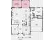 First floor plan featuring a dining room, kitchen, flex room, great room, and a 2 car garage at 5240 Trescott Path, Cumming, GA 30028