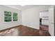 Bedroom with hardwood floors with view to the kitchen at 176 Nancy Se Dr, Marietta, GA 30067