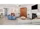 Spacious living room featuring hardwood floors, fireplace, and comfortable seating at 221 Hickory Bluffs Pkwy, Canton, GA 30114