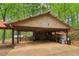 Spacious open-air garage with ample storage space, concrete floor and metal roof at 2361 Mann Rd, Douglasville, GA 30134