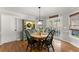 Inviting dining room with hardwood floors, stylish table, and a view of the outdoor, a perfect entertaining space at 2040 Parliament Dr, Lawrenceville, GA 30043