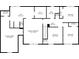 Second floor plan featuring bedrooms, bathrooms, closets, office and storage with dimensions at 2040 Parliament Dr, Lawrenceville, GA 30043