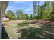 Spacious backyard featuring a large grassy area and a partially wooded backdrop at 2841 Bettis Ct, Marietta, GA 30066