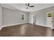 Spacious bedroom featuring neutral colors, hard wood floors and a large window at 2841 Bettis Ct, Marietta, GA 30066
