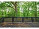 Spacious wooden back deck surrounded by lush trees and foliage at 3803 Butternut Dr, Decatur, GA 30034