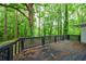 Spacious wooden deck surrounded by lush trees, perfect for outdoor relaxation at 3803 Butternut Dr, Decatur, GA 30034