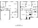 Floor plans of both levels showing room dimensions for the entire home at 1003 Eldon Ln, Fairburn, GA 30213