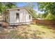 Backyard featuring a small lawn, new landscaping and a white exterior at 2294 Hill Nw St, Atlanta, GA 30318