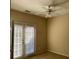 Bedroom with plush carpet, ceiling fan, and patio doors to a deck or balcony at 308 Holbrook Rd # Bldg 11, Smyrna, GA 30082