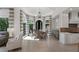 Cozy breakfast room with hardwood floors, trey ceiling, and views to the backyard at 1015 Bedford Gardens Dr, Alpharetta, GA 30022