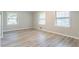 Spacious bedroom with three windows and wood-look flooring at 2020 Buckingham Ct, Decatur, GA 30035