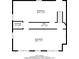 Layout of the basement with two open spaces, a hall, and a storage area at 2814 Brackenwood Dr, Snellville, GA 30039