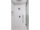 Modern shower featuring white subway tile, rainfall shower head, and handheld sprayer at 3286 Bachelor St, East Point, GA 30344