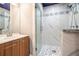 Updated bathroom features a glass shower and modern fixtures at 446 Waterford Nw Rd, Atlanta, GA 30318