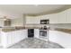 Bright kitchen with white cabinets, granite countertops, and stainless steel appliances at 1316 Durham Ter, Mcdonough, GA 30252