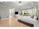 Bright and airy main bedroom with trey ceiling, large windows, and hardwood floors at 1431 Waterford Green Dr, Marietta, GA 30068