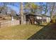 Spacious backyard with mature trees and full wooden fence for privacy at 1598 Olympian Sw Cir, Atlanta, GA 30310