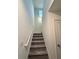 Carpeted staircase leading to the upper level, complemented by neutral walls and natural light at 330 Cotton Tail Ln, Villa Rica, GA 30180
