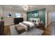 Bedroom featuring carpeted floor, large bed, art, and natural light from a window at 4507 N Peachtree Rd, Dunwoody, GA 30338