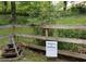 Outdoor garden area with a sign showing blueberries and raspberries at 2253 Creekstone Ct, Marietta, GA 30062