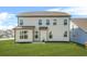 Two-story home with a well-maintained backyard and green lawn, ideal for outdoor activities at 351 Boundless Ln, Canton, GA 30114
