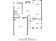 First-floor floor plan showing layout including living room, kitchen, dining area, bedroom, garage, and bath at 351 Boundless Ln, Canton, GA 30114