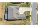 Bird's eye view of a one story house showing the roof line, driveway and manicured lawn at 5115 Edgebrook Dr, Cumming, GA 30040