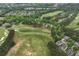 Scenic aerial view of a golf course community surrounded by lush greenery and upscale homes at 5309 Davenport Mnr, Cumming, GA 30041