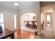 Grand entryway leads to the dining room, creating an inviting flow to the home at 152 Cooper Creek Dr, Dallas, GA 30157