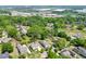Lovely aerial view of a neighborhood near Buford High School with mature trees and well-maintained lawns at 500 S Hill St, Buford, GA 30518
