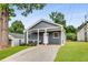Charming cottage-style home with blue siding, covered porch, and well-maintained lawn at 1062 Grant Ter Se, Atlanta, GA 30315
