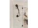 Modern bathroom features a dual shower head and marble tiling in the shower stall at 1062 Grant Ter Se, Atlanta, GA 30315