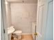 Functional half-bathroom with a pedestal sink and a washing machine at 1151 Rankin St # 2C, Stone Mountain, GA 30083