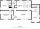 Detailed floor plan showcasing layout of bedrooms, kitchen, living room, and utility areas at 3099 Dove Way, Decatur, GA 30033