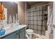 Bathroom with vanity, toilet, shower, and bathtub at 168 Constitution Blvd # 12, Lawrenceville, GA 30046