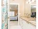 Bathroom featuring granite countertop vanity and an open view of the bedroom at 211 Colonial Homes Nw Dr # 2508, Atlanta, GA 30309