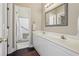 Bathroom featuring dual sinks, a walk-in shower, and a vanity at 378 Rhodes House Dr, Suwanee, GA 30024