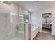 Bathroom featuring tile surround glass shower with a tub, and tiled walls at 174 Riverwood Dr, Dallas, GA 30157